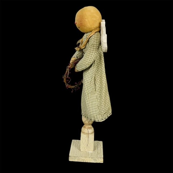 NIB Honey And Me Lisa Liffick 20 In Snowman Angel Christmas Primitive Country - Picture 5 of 7